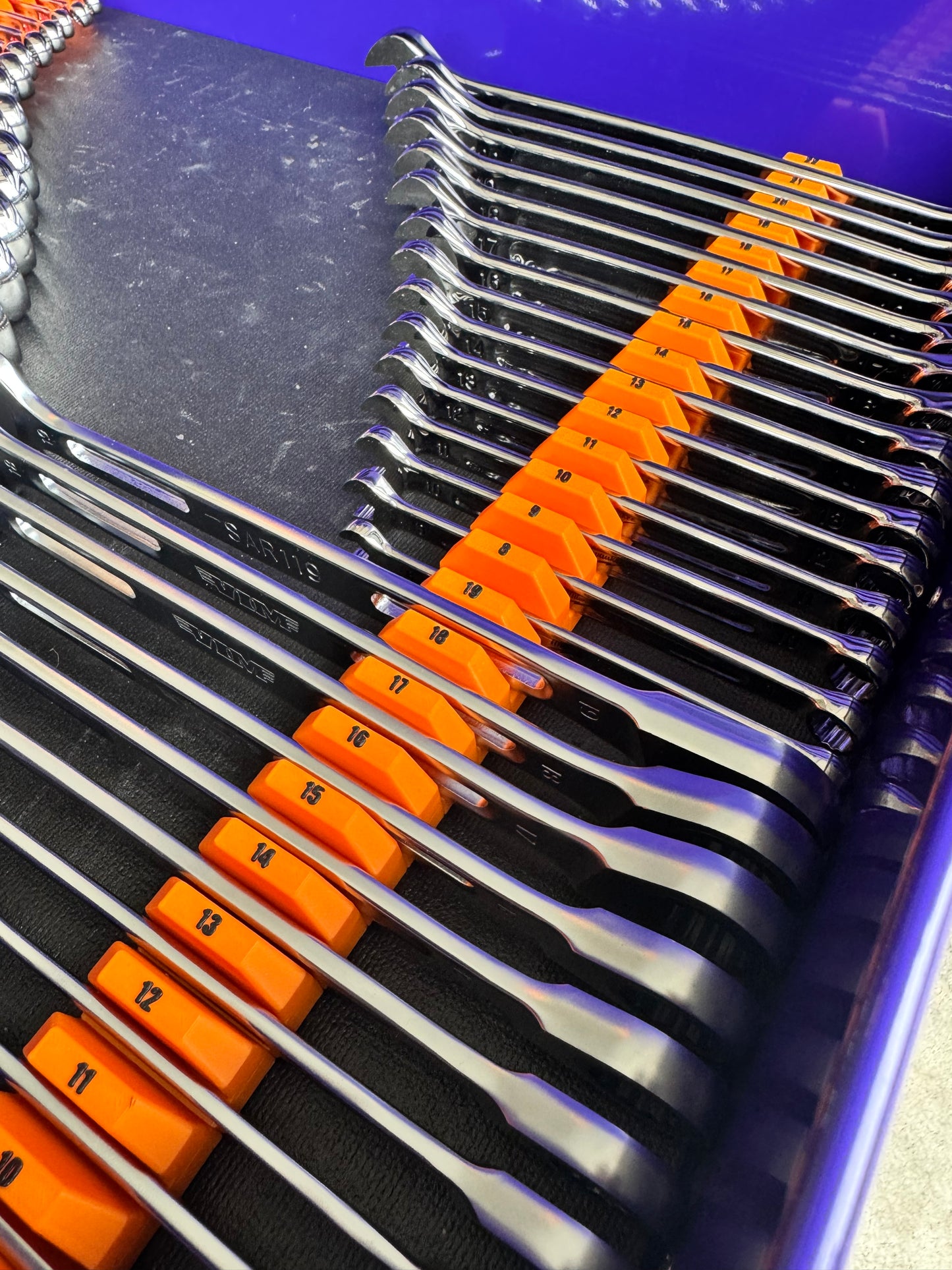 Labeled Mag Force Ultra Compact Wrench organizers