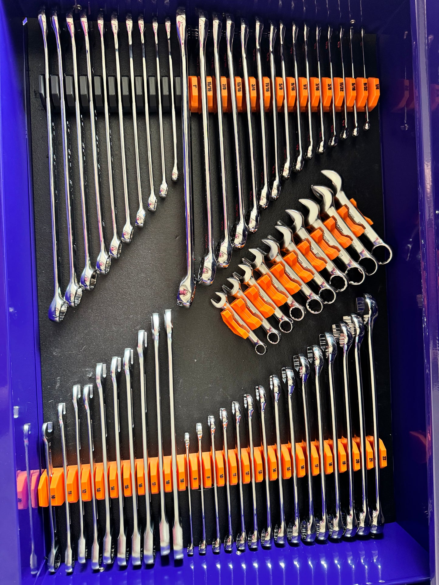 Labeled Mag Force Ultra Compact Wrench organizers