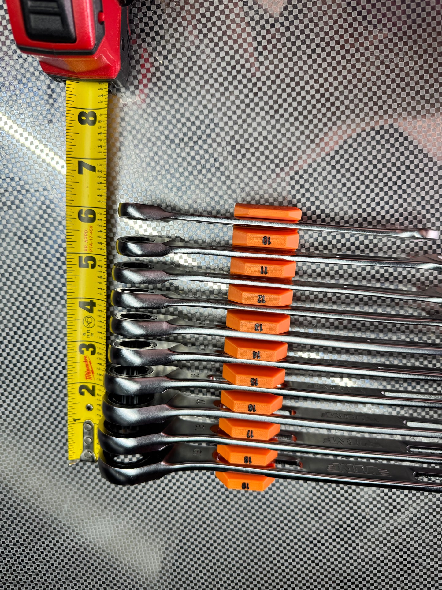 Labeled Mag Force Ultra Compact Wrench organizers