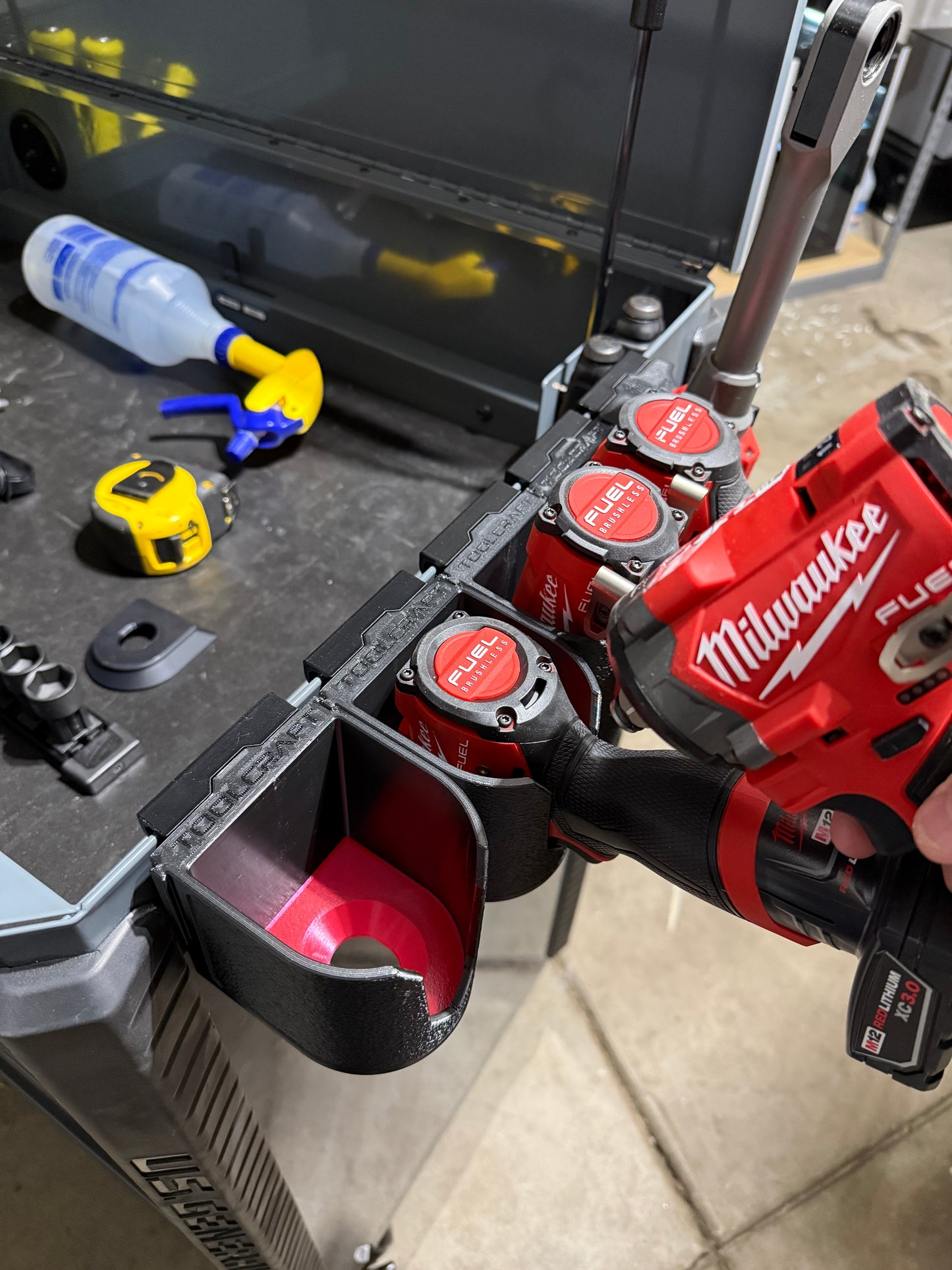 EZ Access Power Tool Holder - Tool Cart / Box Mount